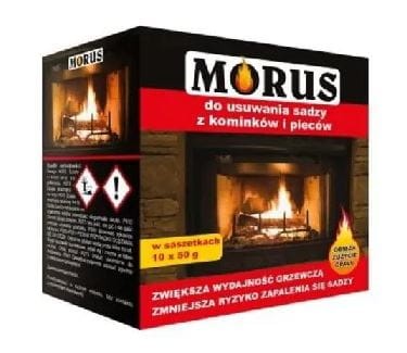 Przejdź do produktu Morus preparat do usuwania sadzy z kominków i pieców 50 g x 10 szt