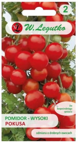 Przejdź do produktu Pomidor gruntowy koktajlowy Pokusa 0,6 g nasiona Legutko