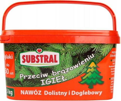 Przejdź do produktu Nawóz przeciw brązowieniu igieł iglaków tuja 5kg SUBSTRAL 1549