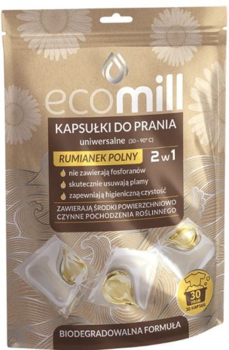 Przejdź do produktu Eco-mill kapsułki do prania Mill Rumianek Polny 30szt