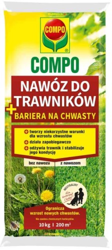 Przejdź do produktu Nawóz do trawników bariera na chwasty mech Compo 10kg