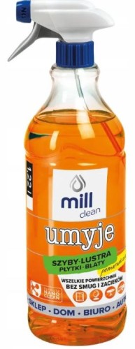 Przejdź do produktu Płyn do mycia szyb luster 1,22L pomarańcza UMYJE MILL Clean