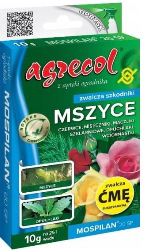 Przejdź do produktu Mospilan na mszyce tarcznika stonkę ćmę bukszpanową 10g AGRECOL