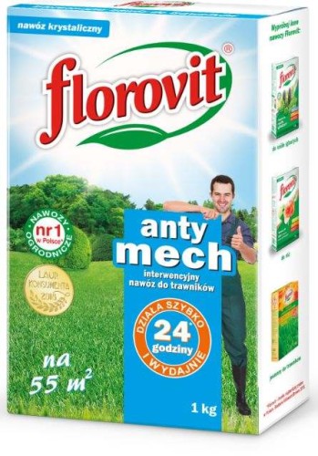 Przejdź do produktu Nawóz do trawników Interwencyjny Anty-Mech 1kg Florovit
