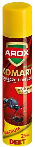 Przejdź do produktu Spray spray na komary kleszcze meszki DEET 25% 90ml AROX