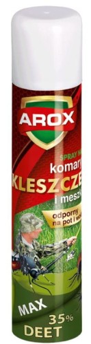 Przejdź do produktu Spray spray na komary kleszcze meszki DEET 35% MAX 90ml AROX