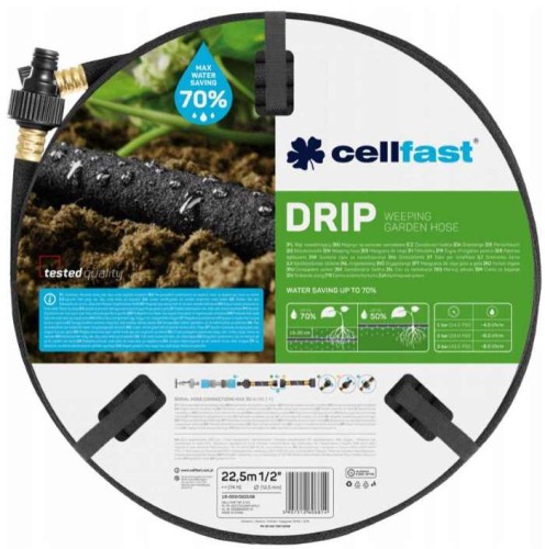 Przejdź do produktu Wąż nawadniający pocący 1/2 cala 22,5m DRIP Cellfast 19-003