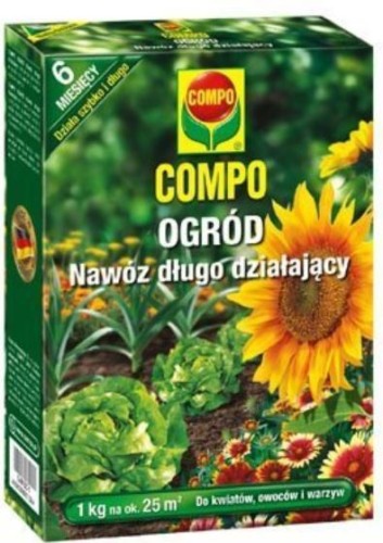 Przejdź do produktu Nawóz od ogrodu długodziałający 6 miesięcy Compo 1kg