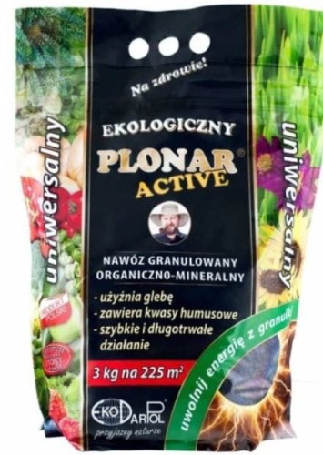 Przejdź do produktu Nawóz granulowany  organiczny ekologiczny Plonar Active uniwersalny 3kg