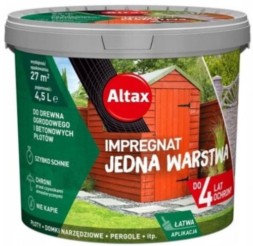 Przejdź do produktu Impregnat do drewna ogrodowego  antracyt 4,5l Altax