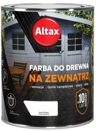 Przejdź do produktu Impregnat do drewna ogrodowego  biały półmat 0,75l Altax