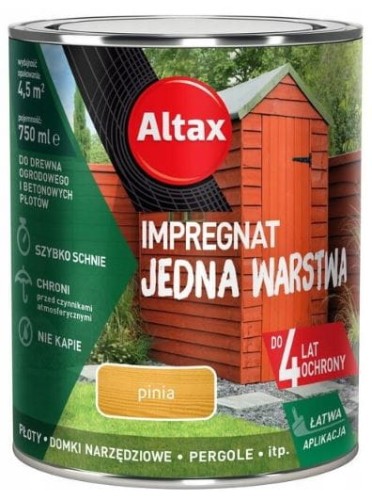 Przejdź do produktu Impregnat do drewna ogrodowego pinia 0,75l Altax