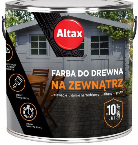 Przejdź do produktu Farba do drewna na zewnątrz renowacyjna ciemny brąz 0,75l Altax 