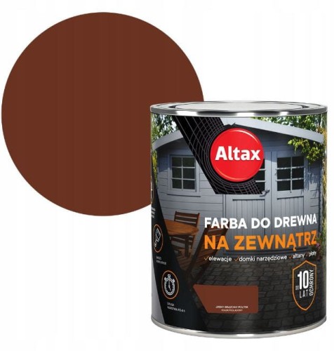 Przejdź do produktu Farba do drewna na zewnątrz renowacyjna jasny brąz 0,75l Altax 