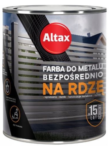 Przejdź do produktu Farba do metalu na rdzę brąz mat 0,75 l Altax 