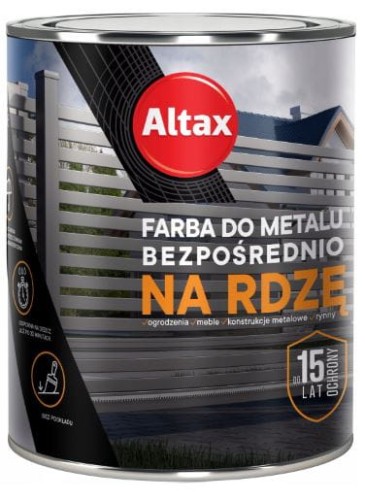 Przejdź do produktu Farba do metalu na rdzę brąz połysk 0,75 l Altax 