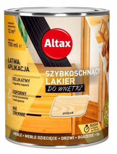 Przejdź do produktu Lakier do drewna do wnętrz połysk 250ml Altax 