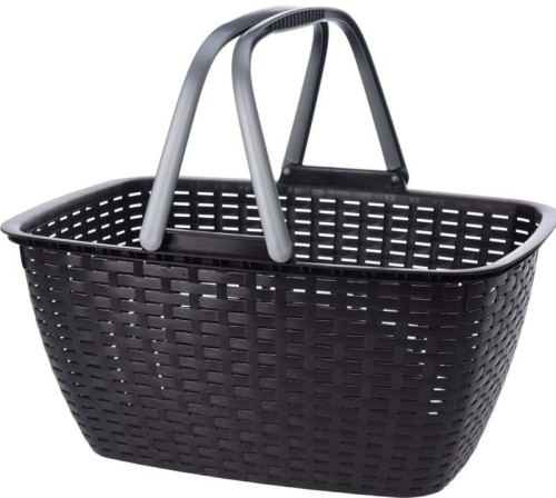 Przejdź do produktu Koszyk ratanowy z rączkami na zakupy antracyt 073959