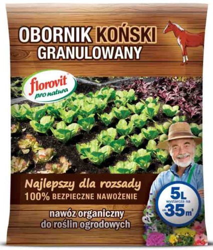 Przejdź do produktu Obornik koński granulowany nawóz naturalny 5L Florovit