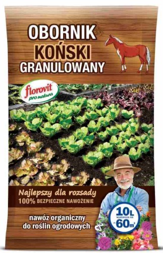 Przejdź do produktu Obornik koński nawóz naturalny granulowany 10L Florovit