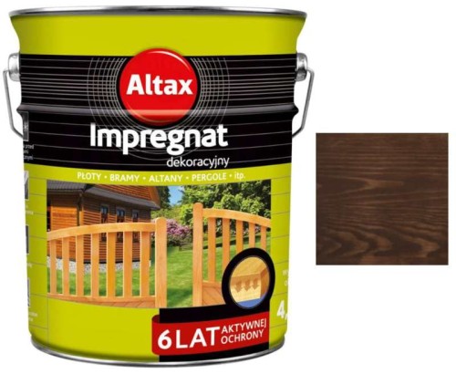 Przejdź do produktu Impregnat dekoracyjny 4,5l brązowy Altax ochrona drewna