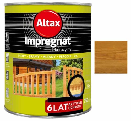 Przejdź do produktu Impregnat dekoracyjny 750ml dąb Altax ochrona drewna