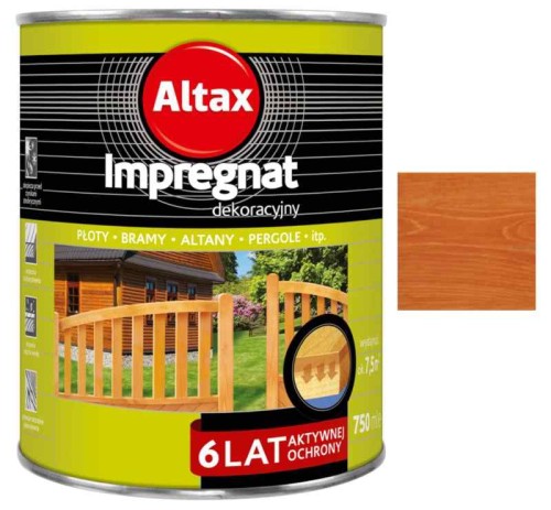 Przejdź do produktu Impregnat dekoracyjny 750ml tik Altax ochrona drewna 6 lat