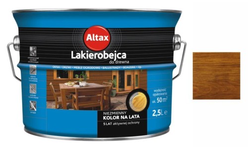 Przejdź do produktu Lakierobejca do drewna 2,5L orzech Altax 2057