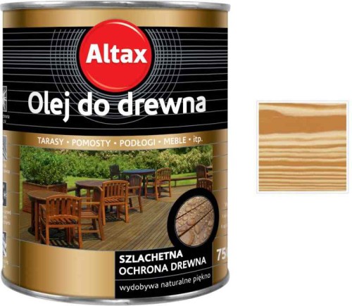 Przejdź do produktu Olej do drewna ALTAX 750ml bezbarwny impregnat
