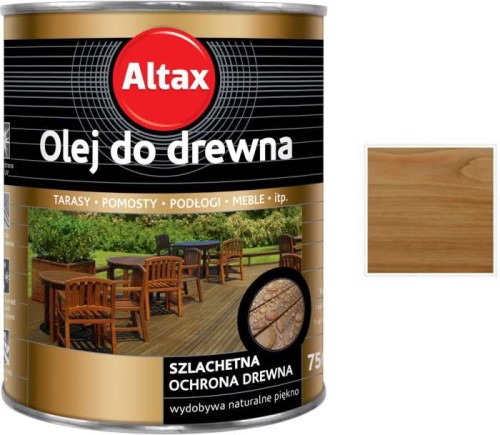 Przejdź do produktu Olej do drewna Dąb 0,75L Altax impregnat