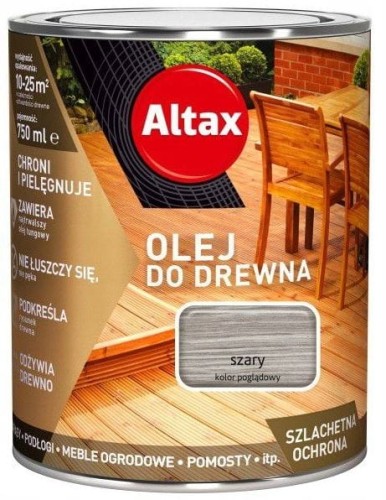 Przejdź do produktu Olej do drewna szary ALTAX 750ml impregnat