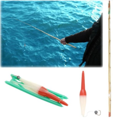 Przejdź do produktu Wędka bambusowa 2m żyłka haczyk splawik na ryby bat 426797