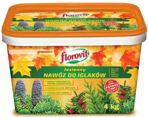 Przejdź do produktu Nawóz jesienny do iglaków 4kg Florovit 