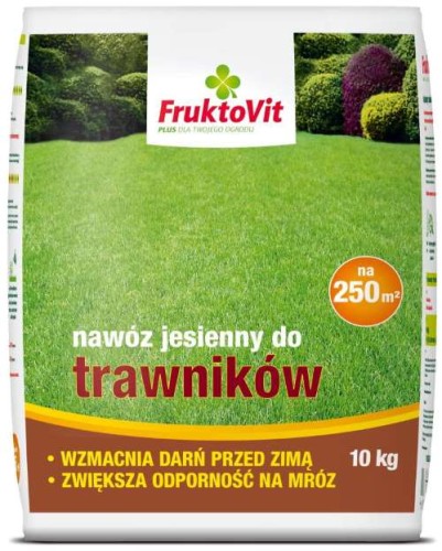 Przejdź do produktu Nawóz jesienny do trawników 10kg FruktoVit PLUS 