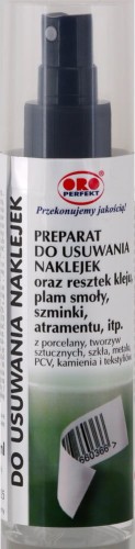 Przejdź do produktu Preparat do usuwania naklejek kleju smoły szminki 125ml Oro