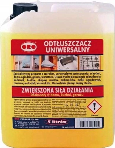 Przejdź do produktu Odtłuszczacz uniweralny 5l usuwa tłuszcz ORO