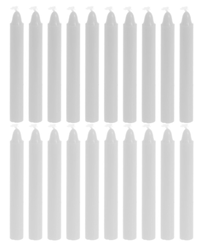 Przejdź do produktu Świeca dekoracyjna biała 10 cm 20 szt 626391