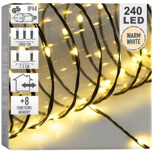 Przejdź do produktu Lampki choinkowe biały ciepły 240 LED 991912
