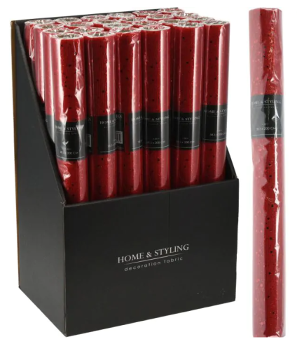 Przejdź do produktu Organza czerwona z brokatem 38x200 cm 53167