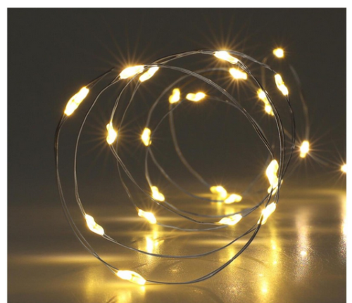 Przejdź do produktu Lampki na druciku świetlnym 100 led biały ciepły 5m 667203