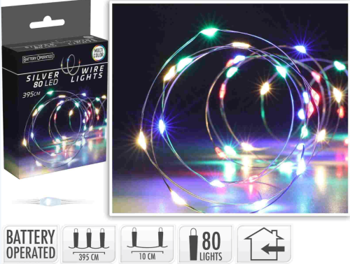 Przejdź do produktu Lampki na druciku 80 led multikolor 667685