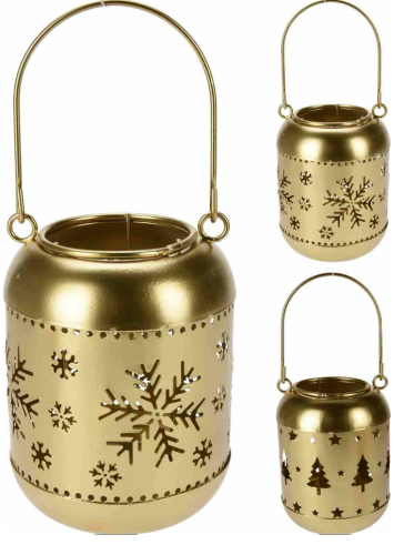 Przejdź do produktu Latarnia lampion złoty 12 x 16 cm 676144