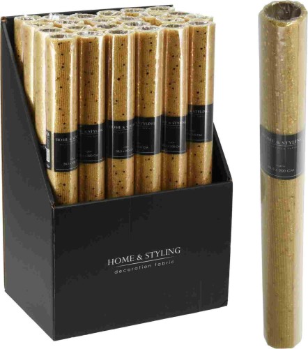 Przejdź do produktu Organza złota z brokatem 38 x 200 świąteczny bieżnik 053075