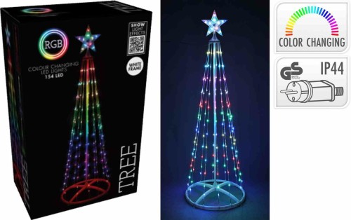 Przejdź do produktu Choinka 154 LED zmieniająca kolor RGB 150cm 142243