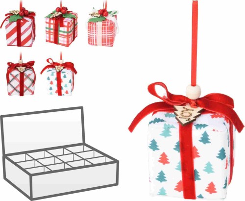 Przejdź do produktu Ozdoba wisząca choinkowa prezent 8 cm 184113