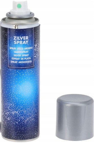 Przejdź do produktu Spray srebrny lakier dekoracyjny do dekoracji świątecznych 150ml 985444