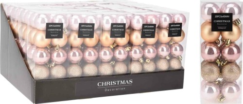 Przejdź do produktu Bombki mix 20 szt 4 cm 097666