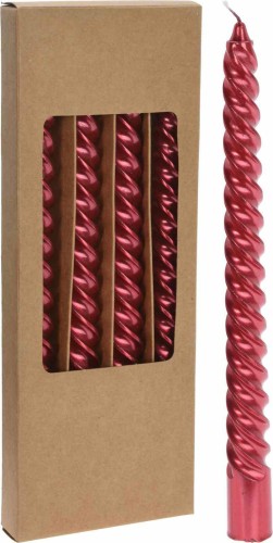 Przejdź do produktu Świece stołowe czerwone 4szt 25cm 113649