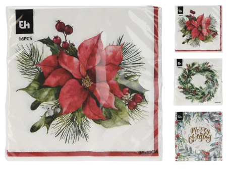 Przejdź do produktu Serwetki świąteczne 16 szt 33x33 cm 217415