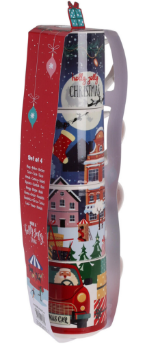 Przejdź do produktu Zestaw kubków świątecznych 265 ml 4 szt 047135